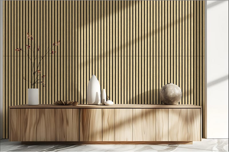 Trälamell Akustikpaneler 120x60x1.8 cm 4-pack - Hus & renovering - Bygg - Golv, vägg & tak - Skivmaterial & byggskiva - Innerpanel
