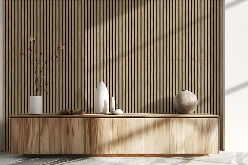 Trälamell Akustikpaneler 120x60x1.8 cm 4-pack - Hus & renovering - Bygg - Golv, vägg & tak - Skivmaterial & byggskiva - Innerpanel