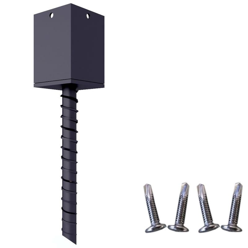 Stolpsko till staketstolpe 60x60mm | För ingjutning | Smedsbyn - Hus & renovering - Bygg - Spik, skruv & infästning