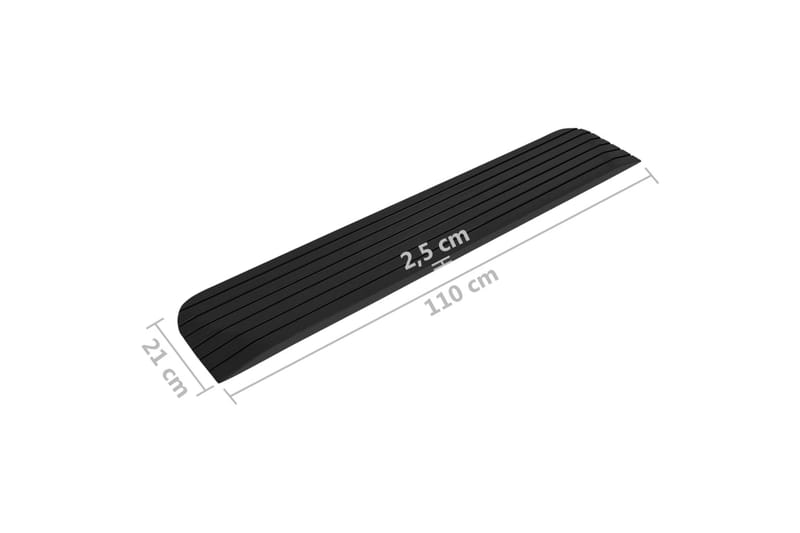 Tröskelramp 2 st 110x21x2,5 cm gummi - Hus & renovering - Bygg - Trä & virke - Sockel & lister - Tröskel & nivålist