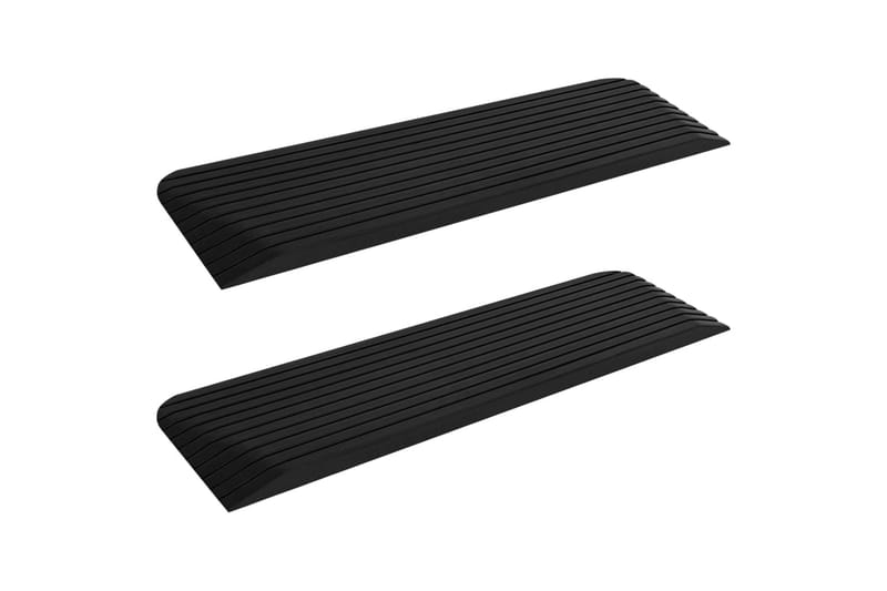 Tröskelramp 2 st 110x32x3,8 cm gummi - Hus & renovering - Bygg - Trä & virke - Sockel & lister - Tröskel & nivålist