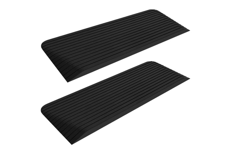 Tröskelramp 2 st 110x41x5 cm gummi - Hus & renovering - Bygg - Trä & virke - Sockel & lister - Tröskel & nivålist