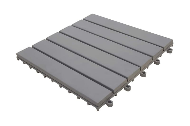 Trall 10 st grå 30x30 cm massivt akaciaträ - Grå - Utegolv & trallgolv - Trätrall & golvtrall - Altangolv & altandäck - Trall balkong