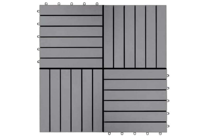 Trall 10 st grå 30x30 cm massivt akaciaträ - Grå - Altangolv & altandäck - Trall balkong - Utegolv & trallgolv - Trätrall & golvtrall