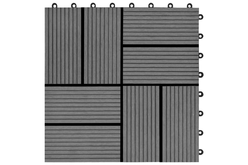 Trall 11 st WPC 30x30 cm 1 kvm grå - Grå - Altangolv & altandäck - Trall balkong - Utegolv & trallgolv - Trätrall & golvtrall