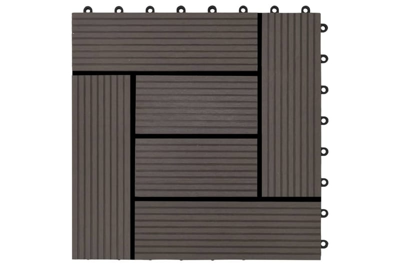 Trall 11 st WPC 30x30 cm 1 kvm mörkbrun - Brun - Altangolv & altandäck - Trall balkong - Utegolv & trallgolv - Trätrall & golvtrall