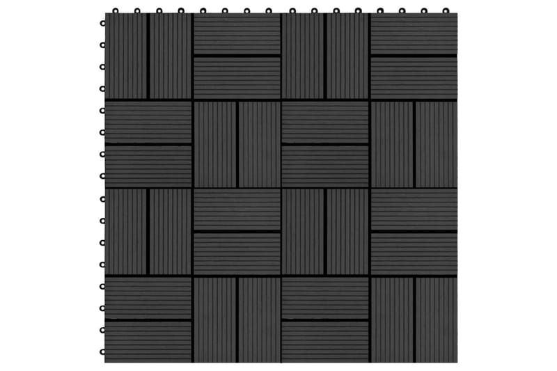 Trall 11 st WPC 30x30 cm 1 kvm svart - Svart - Hus & renovering - Bygg - Trä & virke - Trall & trallvirke - Trätrall & golvtrall