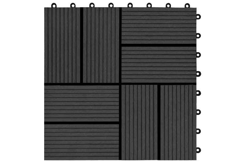 Trall 11 st WPC 30x30 cm 1 kvm svart - Svart - Hus & renovering - Bygg - Trä & virke - Trall & trallvirke - Trätrall & golvtrall