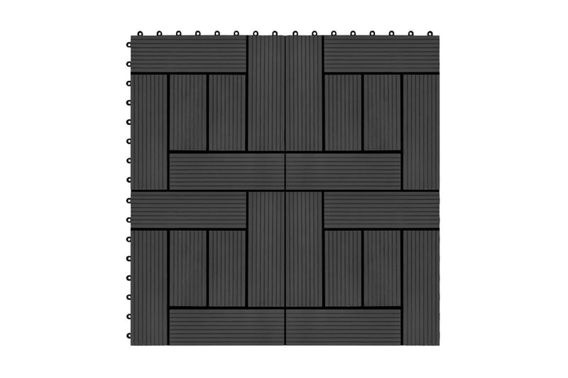 Trall 11 st WPC 30x30 cm 1 kvm svart - Svart - Hus & renovering - Bygg - Trä & virke - Trall & trallvirke - Trätrall & golvtrall