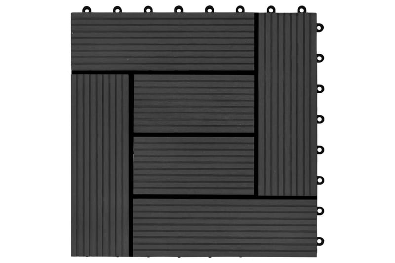 Trall 11 st WPC 30x30 cm 1 kvm svart - Svart - Hus & renovering - Bygg - Trä & virke - Trall & trallvirke - Trätrall & golvtrall