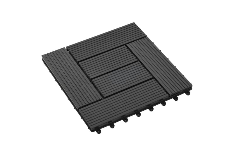 Trall 11 st WPC 30x30 cm 1 kvm svart - Svart - Hus & renovering - Bygg - Trä & virke - Trall & trallvirke - Trätrall & golvtrall