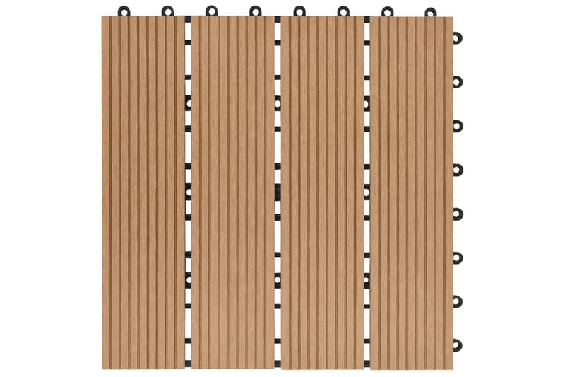 Trall 11 st WPC 30x30 cm 1 kvm teakfärg - Brun - Hus & renovering - Bygg - Trä & virke - Trall & trallvirke - Trätrall & golvtrall