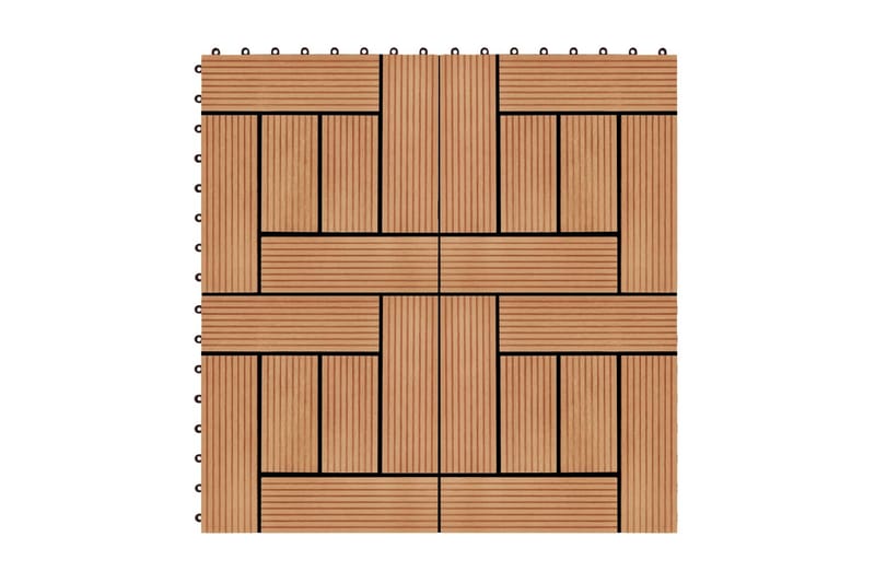 Trall 11 st WPC 30x30 cm 1 kvm teakfärg - Brun - Hus & renovering - Bygg - Trä & virke - Trall & trallvirke - Trätrall & golvtrall
