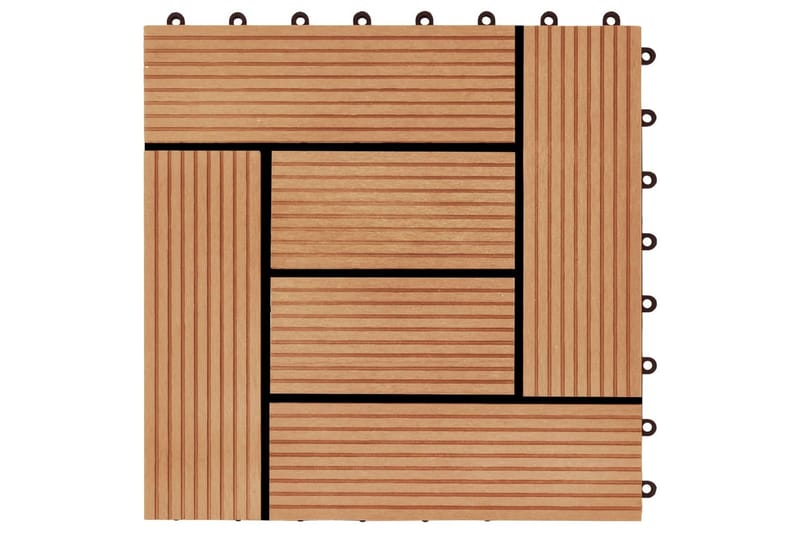 Trall 11 st WPC 30x30 cm 1 kvm teakfärg - Brun - Hus & renovering - Bygg - Trä & virke - Trall & trallvirke - Trätrall & golvtrall