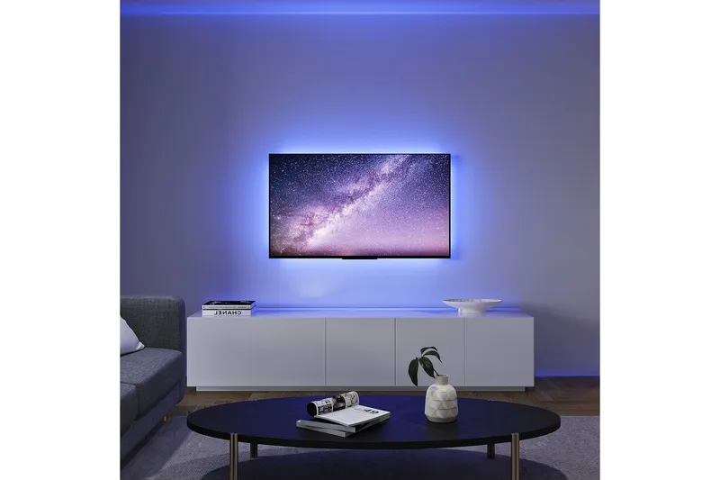 Screen LED-stripe för 51” skärm 3 m svart RGB - Svart - Belysning & el - Inomhusbelysning & lampor - Möbelbelysning & integrerad belysning