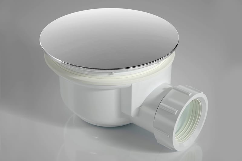 Avloppsrör för dusch, Silver/Ljusgrå