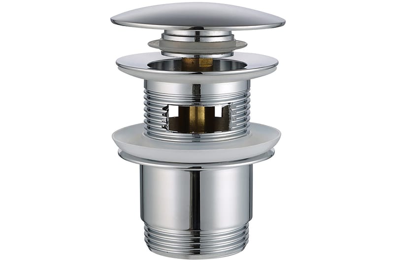 Bottenventil för handfat | Överfyllnadsskydd | Pop-up | Krom - Lyfco - Hus & renovering - Bygg - Vatten & avlopp - Vattenlås - Bottenventil handfat