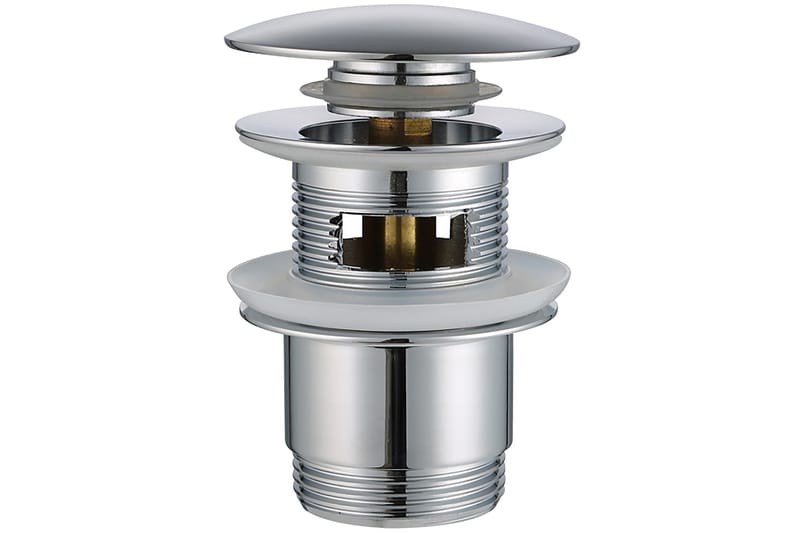 Bottenventil för handfat Rund 6,6 cm Krom/Guld - Lyfco - Hus & renovering - Bygg - Vatten & avlopp - Vattenlås - Bottenventil handfat