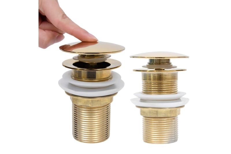 Pop-up bottenventil utan överflödesfunktion guld 6,4x6,4x9,1 - Guld - Hus & renovering - Kök & bad - Badrum - Tvättställ & handfat - Bottenventil tvättställ