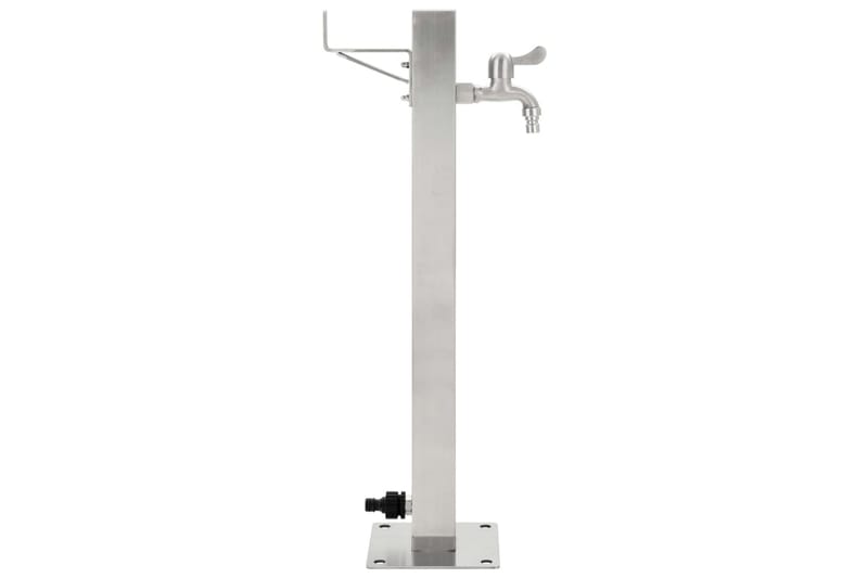 Vattenpost för trädgården 65 cm rostfritt stål fyrkantig - Silver - Hus & renovering - Bygg - Vatten & avlopp - Ventiler
