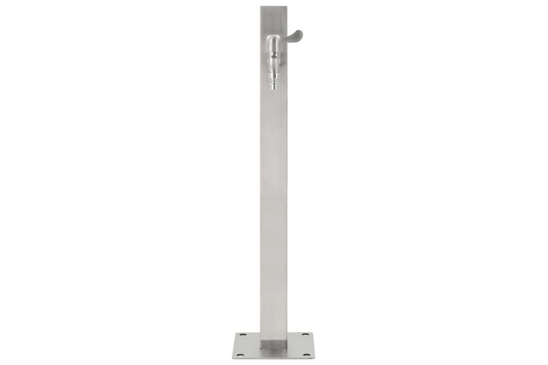 Vattenpost för trädgården 65 cm rostfritt stål fyrkantig - Silver - Hus & renovering - Bygg - Vatten & avlopp - Ventiler