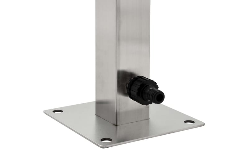 Vattenpost för trädgården 65 cm rostfritt stål fyrkantig - Silver - Hus & renovering - Bygg - Vatten & avlopp - Ventiler