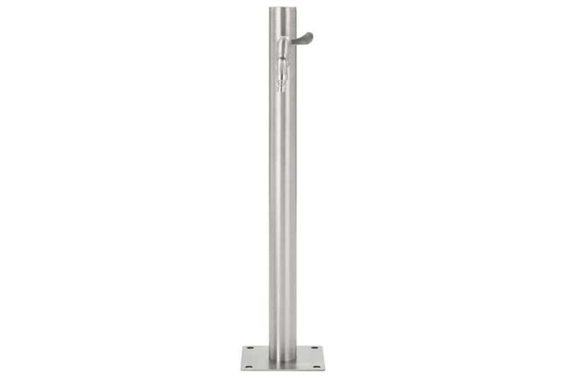 Vattenpost för trädgården 65 cm rostfritt stål rund - Silver - Hus & renovering - Bygg - Vatten & avlopp - Ventiler