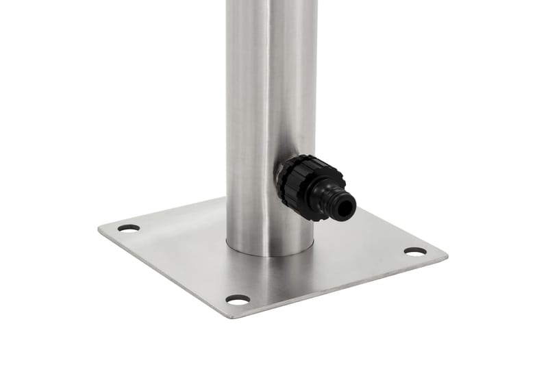 Vattenpost för trädgården 65 cm rostfritt stål rund - Silver - Hus & renovering - Bygg - Vatten & avlopp - Ventiler