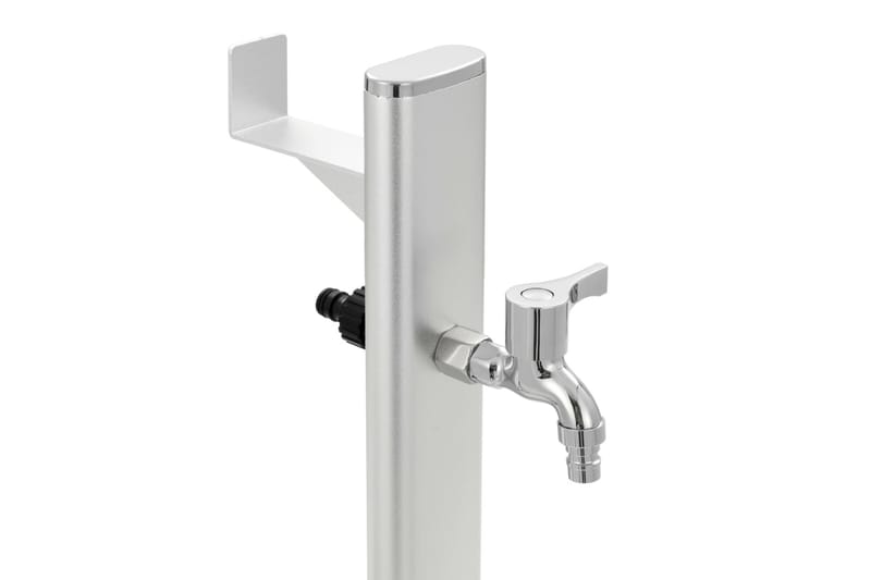 Vattenpost för trädgården 95 cm aluminium - Silver - Hus & renovering - Bygg - Vatten & avlopp - Ventiler