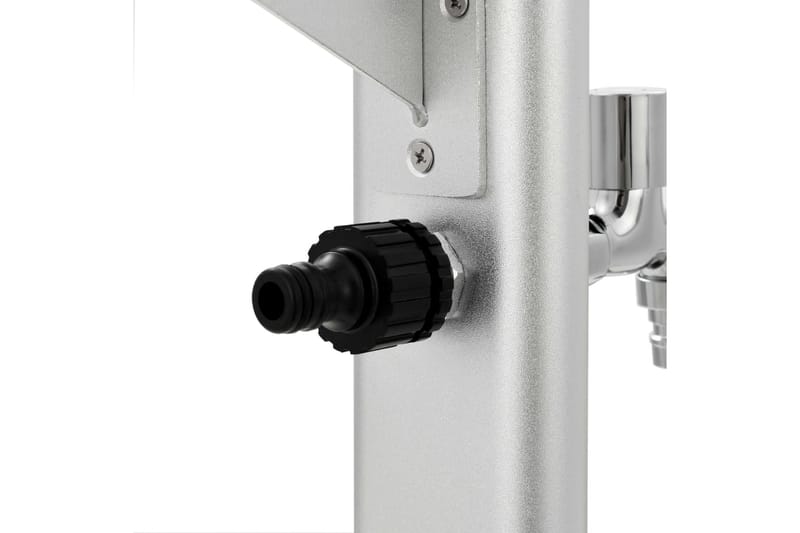 Vattenpost för trädgården 95 cm aluminium - Silver - Hus & renovering - Bygg - Vatten & avlopp - Ventiler