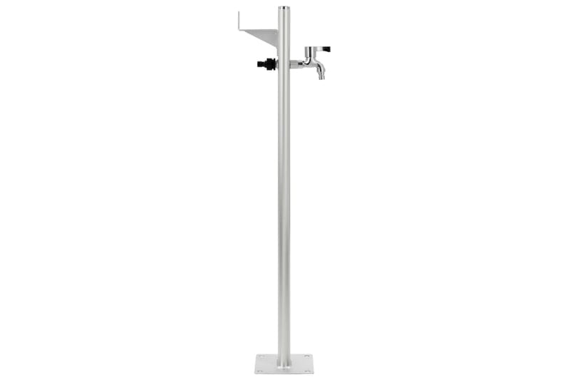 Vattenpost för trädgården 95 cm aluminium - Silver - Hus & renovering - Bygg - Vatten & avlopp - Ventiler