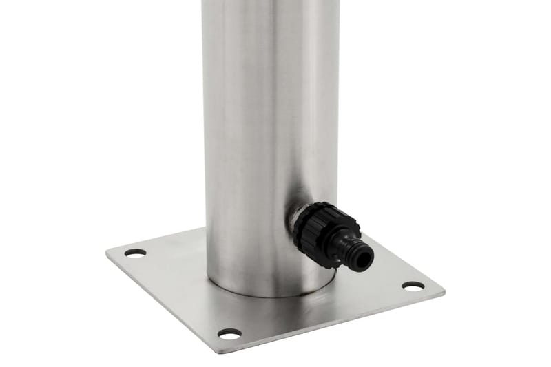 Vattenpost för trädgården 95 cm rostfritt stål rund - Silver - Hus & renovering - Bygg - Vatten & avlopp - Ventiler