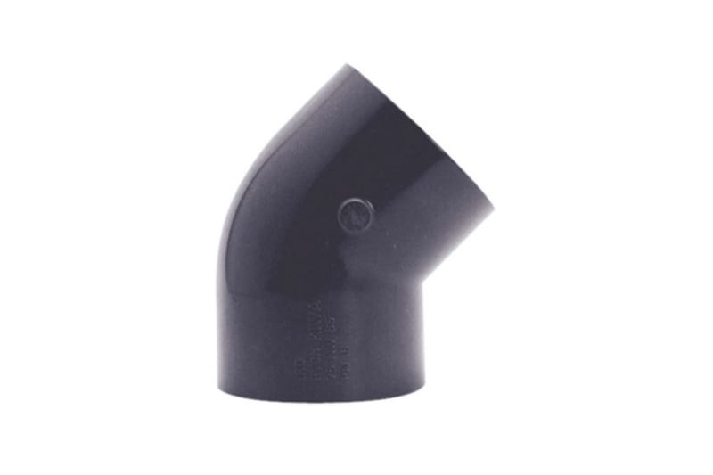 Vinkel PVC Planet Pool 45° Ø 50 mm - Hus & renovering - Bygg - Vatten & avlopp - Rör & rördelar