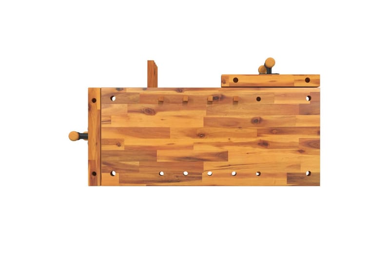 beBasic Arbetsbänk med skruvstycken 92x48x83 cm massivt akaciaträ - Brown - Hus & renovering - Garage & verkstad - Garageinredning & garageförvaring