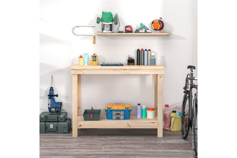 beBasic Skobänk 110x50x80 cm massiv furu - Brown - Hus & renovering - Garage & verkstad - Garageinredning & garageförvaring