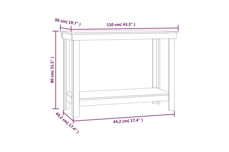 beBasic Skobänk 110x50x80 cm massiv furu - Brown - Garageinredning & garageförvaring - Arbetsbänk