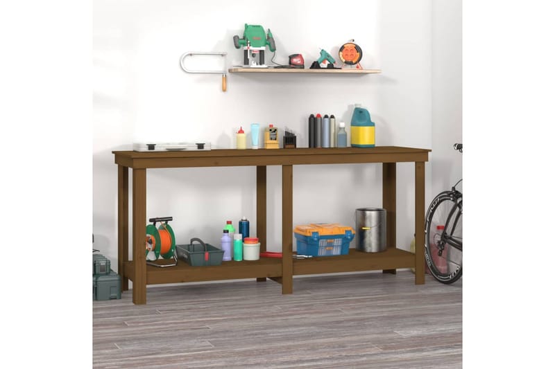 beBasic Skobänk honungsbrun 180x50x80 cm massiv furu - Brown - Hus & renovering - Garage & verkstad - Garageinredning & garageförvaring