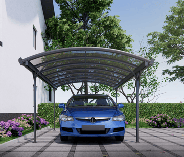 Carport 15 m² | 505 x 303 cm | Singelbilsparkering | Modern & elegant skyddslösning - Hus & renovering - Garage & verkstad - Carport