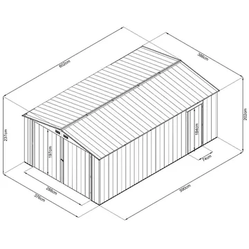 Plåtgarage 23m² | Dubbel dörr | Komplett byggsats | Premium - Hus & renovering - Garage & verkstad - Garagehus