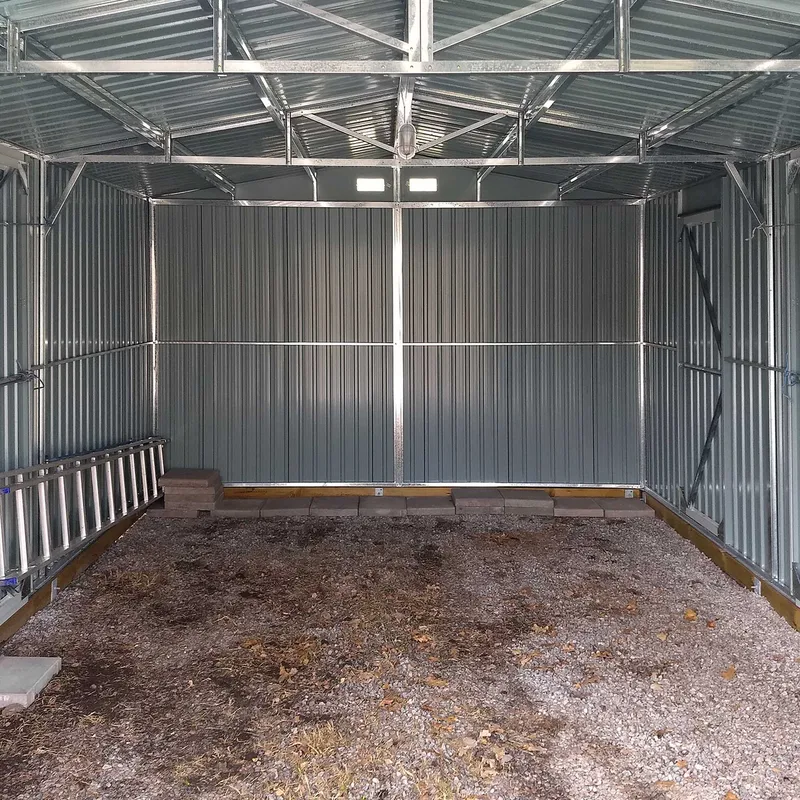 Plåtgarage 23m² | Dubbel dörr | Komplett byggsats | Premium - Hus & renovering - Garage & verkstad - Garagehus