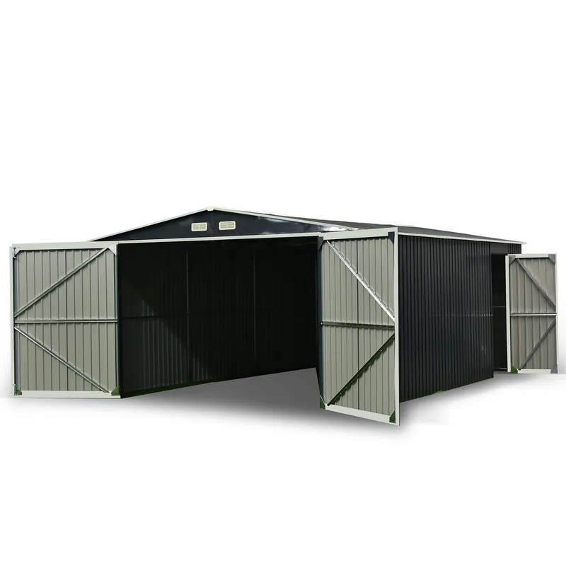 Plåtgarage 23m² | Dubbel dörr | Komplett byggsats | Premium - Hus & renovering - Garage & verkstad - Garagehus