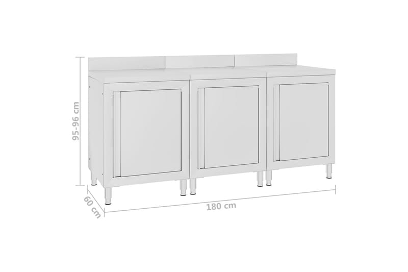 Arbetsbänk för storkök 180x60x96 cm rostfritt stål - Hus & renovering - Garage & verkstad - Garageinredning & garageförvaring
