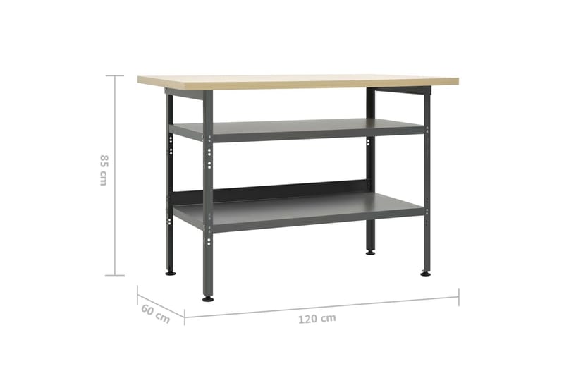 Arbetsbänk med tre väggpaneler och ett skåp - Grå - Hus & renovering - Garage & verkstad - Garageinredning & garageförvaring