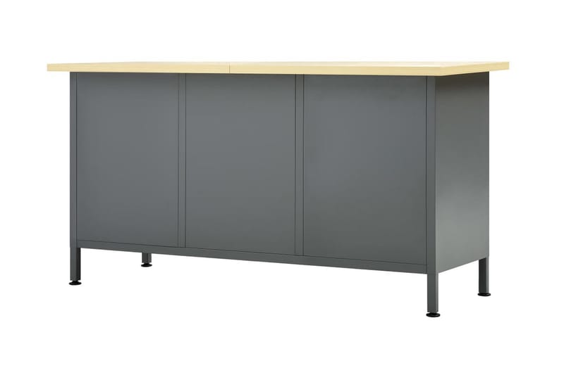 Arbetsbänk svart 160x60x85 cm stål - Svart - Hus & renovering - Garage & verkstad - Garageinredning & garageförvaring