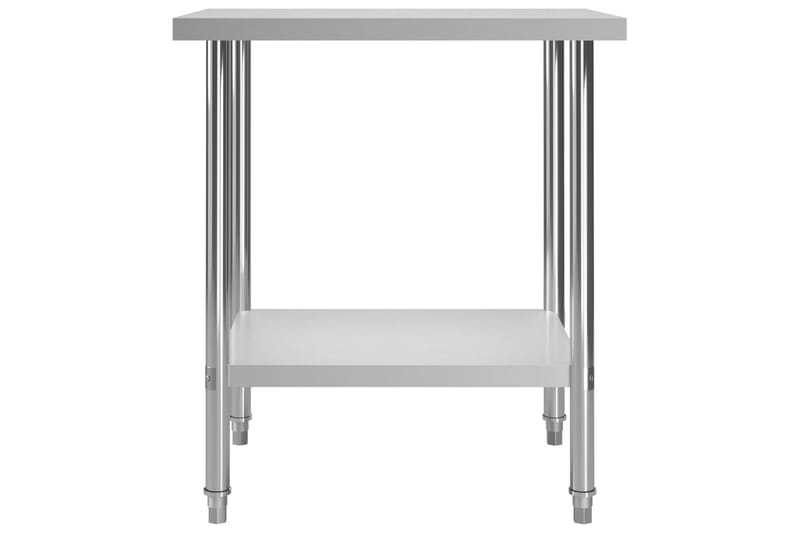 Arbetsbord 80x60x85 cm rostfritt stål - Silver - Garageinredning & garageförvaring - Arbetsbänk
