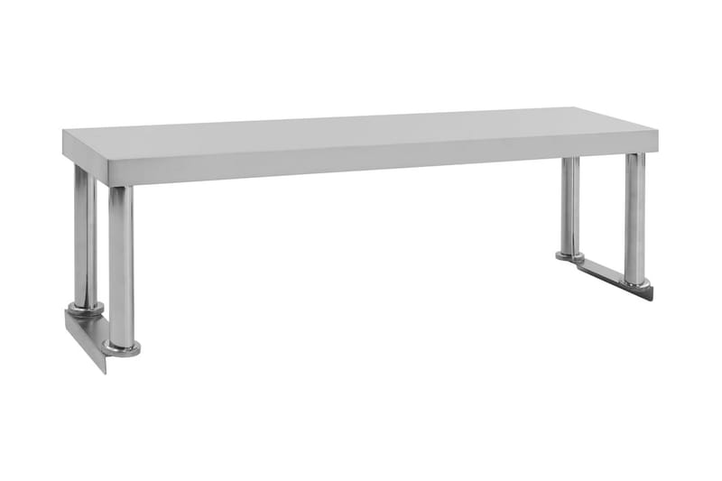 Arbetsbord med överhylla 120x60x120 cm rostfritt stål - Garageinredning & garageförvaring - Arbetsbänk