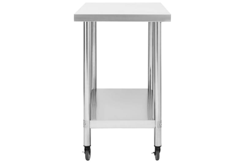 Arbetsbord med hjul 100x45x85 cm rostfritt stål - Garageinredning & garageförvaring - Arbetsbänk