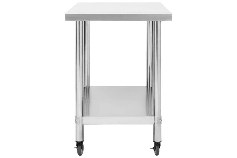 Arbetsbord med hjul 100x60x85 cm rostfritt stål - Garageinredning & garageförvaring - Arbetsbänk