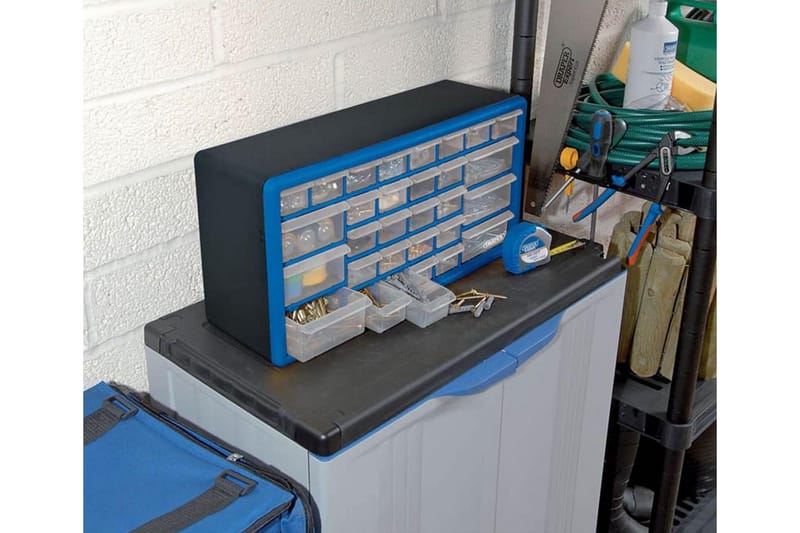 Draper Tools Sortimentskåp med 30 lådor blå 12015 - Blå - Verktygsväska - Garageinredning & garageförvaring