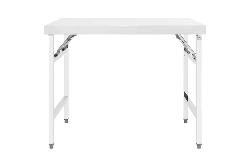 Hopfällbart arbetsbord 100x60x80 cm rostfritt stål - Garageinredning & garageförvaring - Arbetsbänk